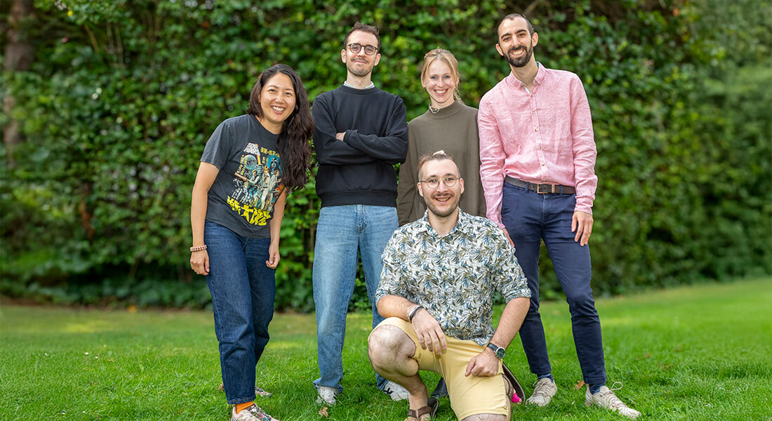 Group photo of researchers at the Center for Protein Design. The first members